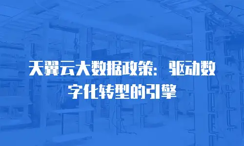 天翼云大数据政策：驱动数字化转型的引擎