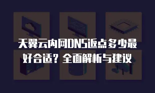 天翼云内网DNS返点多少最好合适？全面解析与建议