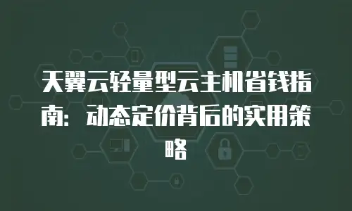 天翼云轻量型云主机省钱指南：动态定价背后的实用策略