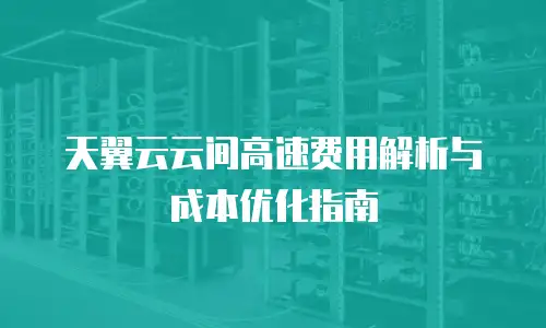 天翼云云间高速费用解析与成本优化指南