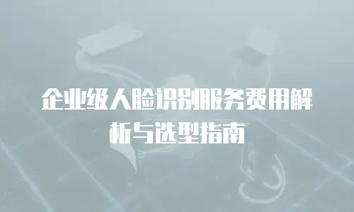 企业级人脸识别服务费用解析与选型指南