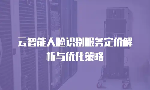 云智能人脸识别服务定价解析与优化策略