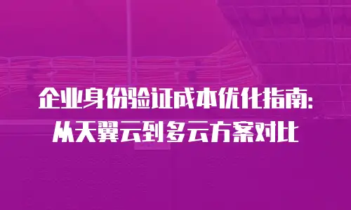 企业身份验证成本优化指南：从天翼云到多云方案对比