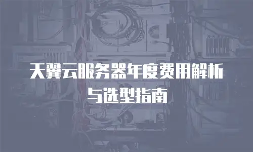 天翼云服务器年度费用解析与选型指南