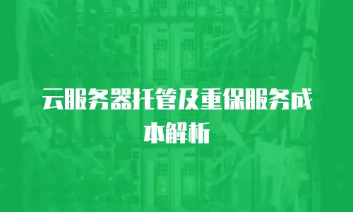 云服务器托管及重保服务成本解析