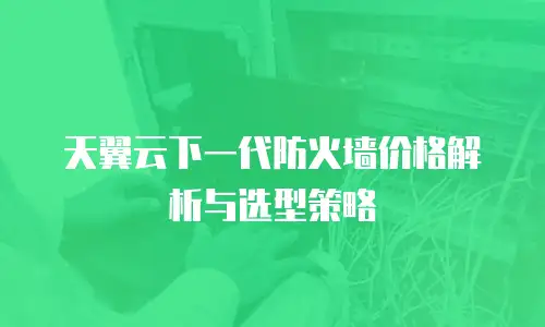 天翼云下一代防火墙价格解析与选型策略