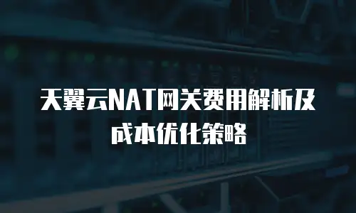 天翼云NAT网关费用解析及成本优化策略
