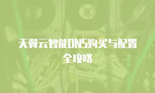 天翼云智能DNS购买与配置全攻略