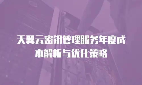天翼云密钥管理服务年度成本解析与优化策略
