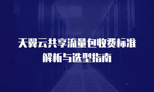 天翼云共享流量包收费标准解析与选型指南