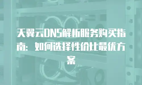 天翼云DNS解析服务购买指南：如何选择性价比最优方案