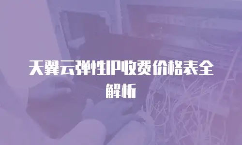 天翼云弹性IP收费价格表全解析