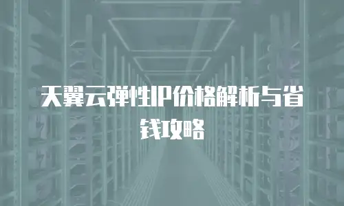 天翼云弹性IP价格解析与省钱攻略