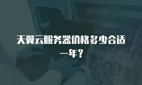 天翼云服务器价格多少合适一年？