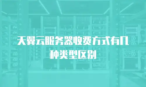 天翼云服务器收费方式有几种类型区别
