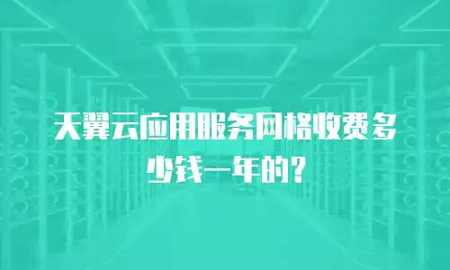天翼云应用服务网格收费多少钱一年的？