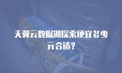 天翼云数据湖探索便宜多少元合适？