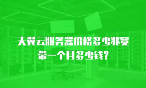 天翼云服务器价格多少兆宽带一个月多少钱？