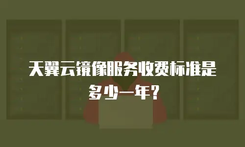天翼云镜像服务收费标准是多少一年？