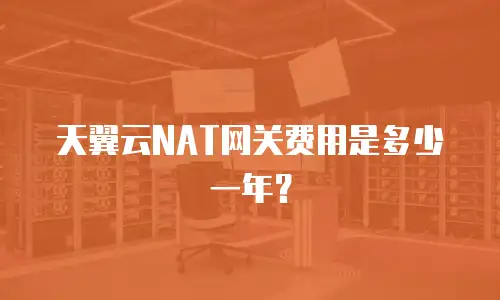 天翼云NAT网关费用是多少一年？