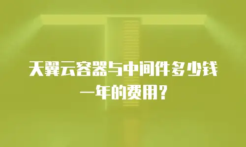 天翼云容器与中间件多少钱一年的费用？