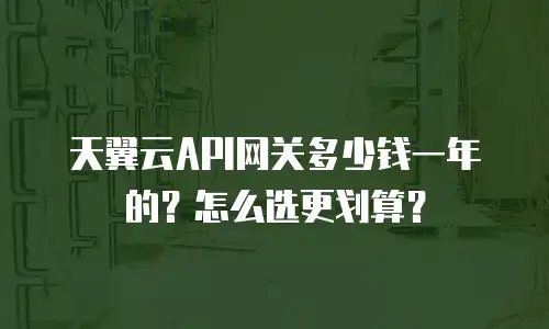 天翼云API网关多少钱一年的？怎么选更划算？