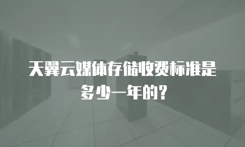 天翼云媒体存储收费标准是多少一年的？