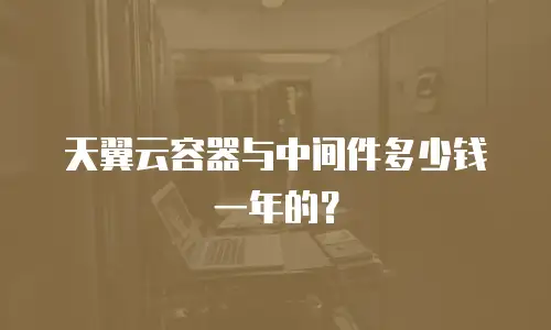 天翼云容器与中间件多少钱一年的？