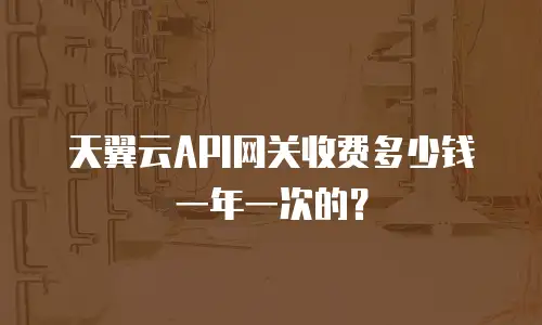 天翼云API网关收费多少钱一年一次的？