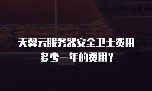 天翼云服务器安全卫士费用多少一年的费用？