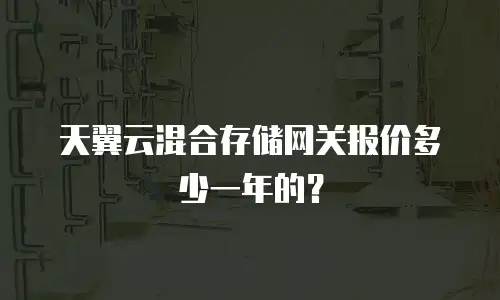 天翼云混合存储网关报价多少一年的？
