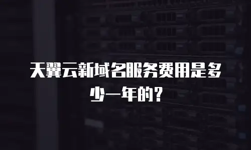 天翼云新域名服务费用是多少一年的？