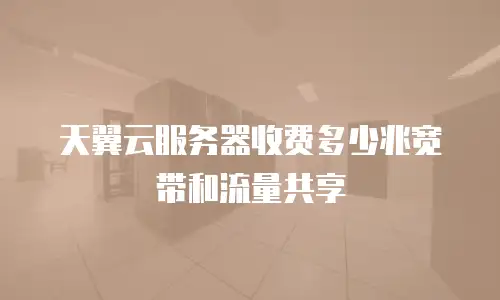 天翼云服务器收费多少兆宽带和流量共享