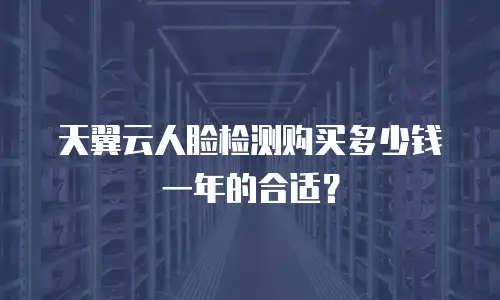 天翼云人脸检测购买多少钱一年的合适？
