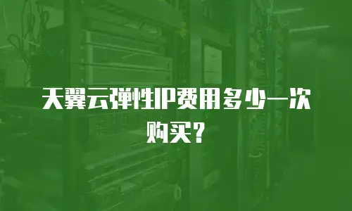 天翼云弹性IP费用多少一次购买？