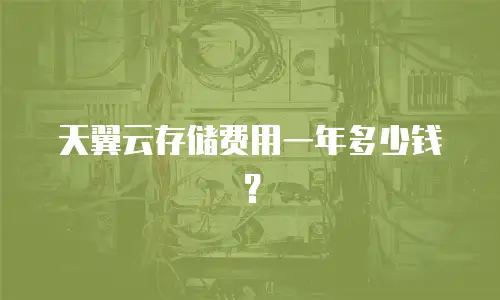 天翼云存储费用一年多少钱？