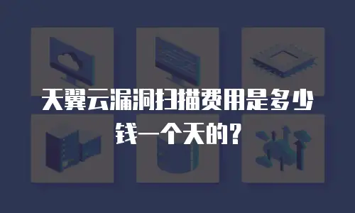 天翼云漏洞扫描费用是多少钱一个天的？