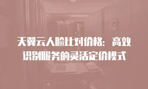 天翼云人脸比对价格：高效识别服务的灵活定价模式