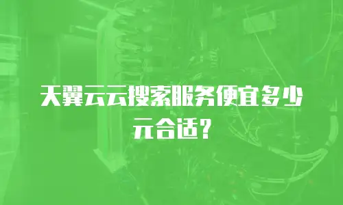 天翼云云搜索服务便宜多少元合适？