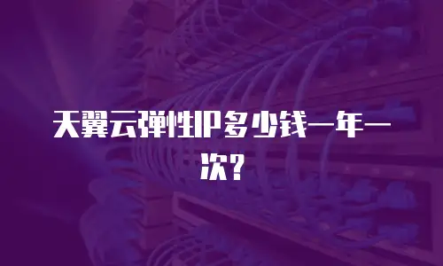 天翼云弹性IP多少钱一年一次？