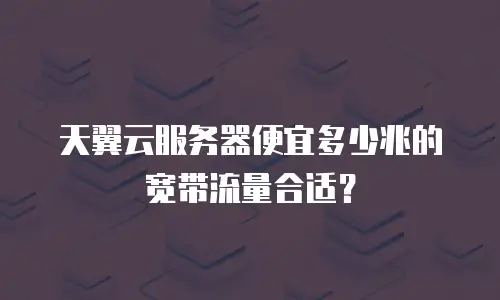 天翼云服务器便宜多少兆的宽带流量合适？