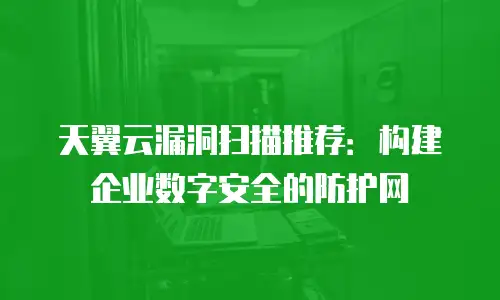 天翼云漏洞扫描推荐：构建企业数字安全的防护网