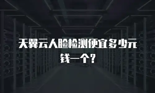 天翼云人脸检测便宜多少元钱一个？