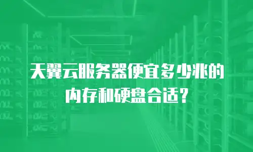 天翼云服务器便宜多少兆的内存和硬盘合适？