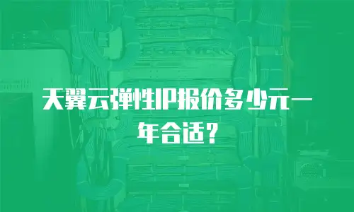 天翼云弹性IP报价多少元一年合适？