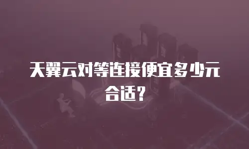 天翼云对等连接便宜多少元合适？