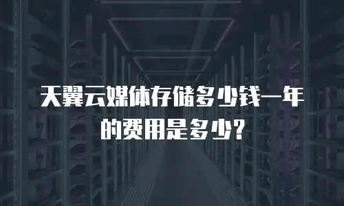 天翼云媒体存储多少钱一年的费用是多少？