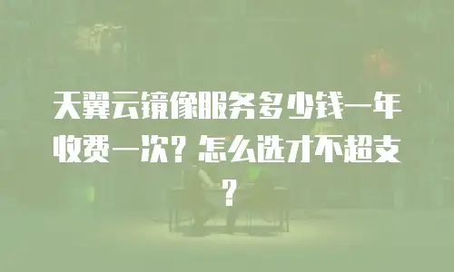 天翼云镜像服务多少钱一年收费一次？怎么选才不超支？