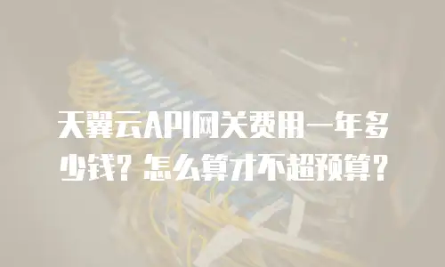 天翼云API网关费用一年多少钱？怎么算才不超预算？