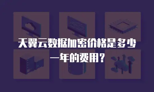 天翼云数据加密价格是多少一年的费用？